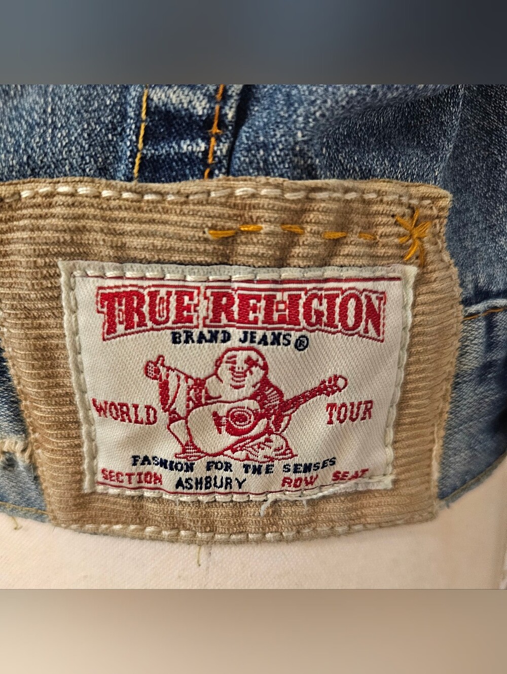 π RARE TRUE RELIGION "SUN BACK" ASHBURY DENIM JACKET πβοΈVintage Y2K β’ Size S - Picture 5 of 10